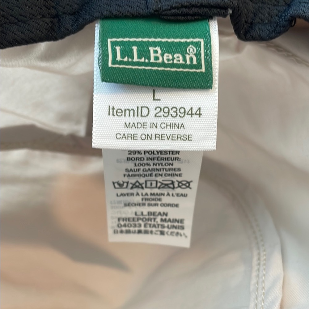L.L. Bean Tan SunSmart Bucket Hat with Neck Flap and Neck Strap size Large - Picture 2 of 10
